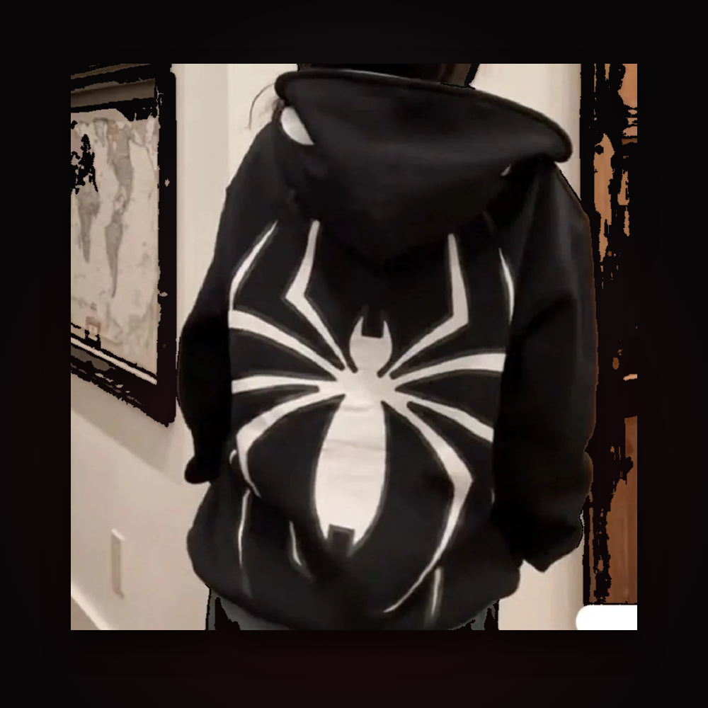 Spider-Man Full-Zip Y2K Streetwear